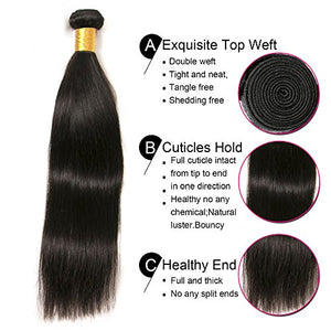 Up to 26 inch 1B Deep Wave Brazilian Human Hair- 4 Bundles