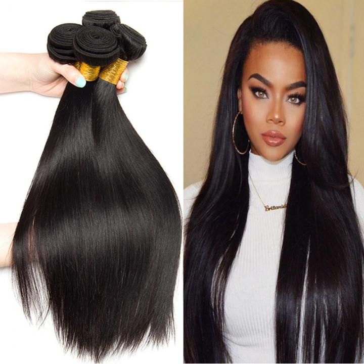 Up to 26 inch 1B Straight Peruvian 4 Bundles