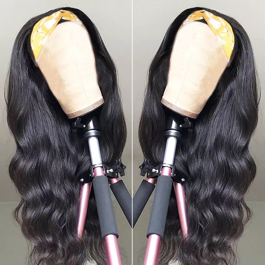 150% Density 1B Body Wave Headband wig