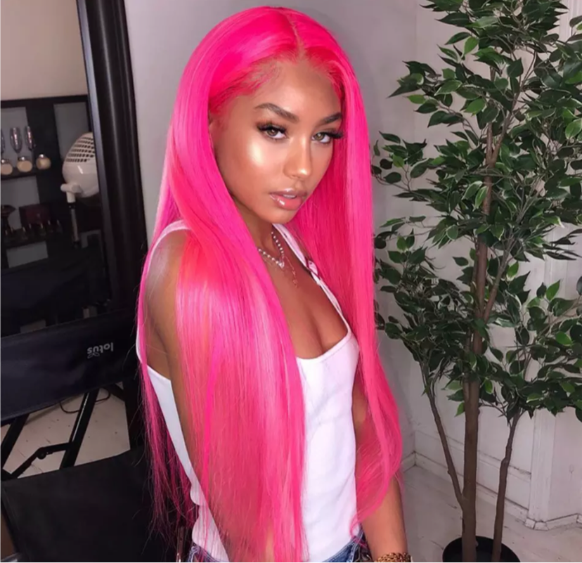 Hot Pink Lace Front Wig