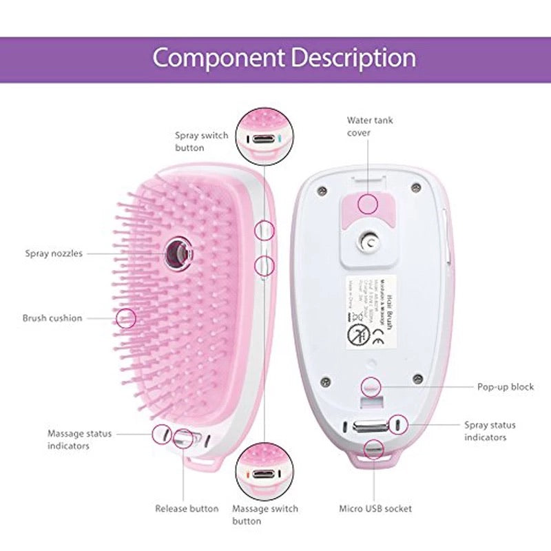 Ionic Steam Straightener and scalp massager