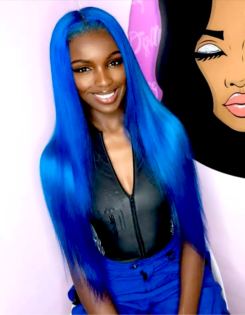 Blue Lace Front Wig