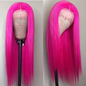 Hot Pink Lace Front Wig